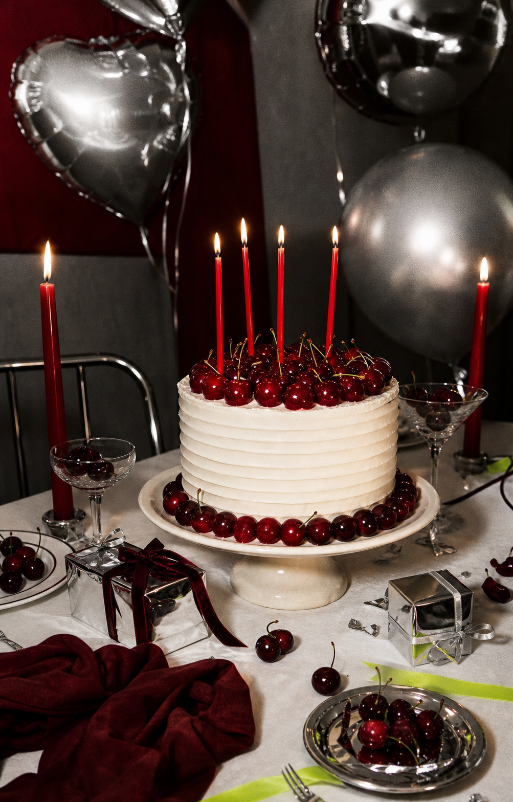Birthday After Dark 파티 초대장 배경 예시